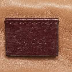 Pre Owned Gucci Burgundy Quilted Leather Zumi Belt Bag