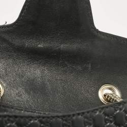 Pre Owned Gucci Black Micro Guccissima Leather Mini Emily Chain Shoulder Bag