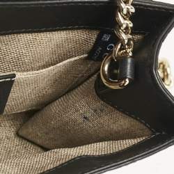 Pre Owned Gucci Black Micro Guccissima Leather Mini Emily Chain Shoulder Bag