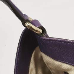 مملوكة مسبقًا Gucci Purple Leather Soho Tassel Tote