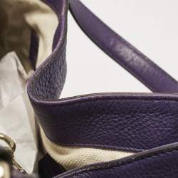 مملوكة مسبقًا Gucci Purple Leather Soho Tassel Tote