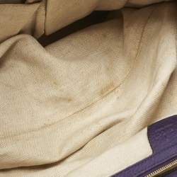 مملوكة مسبقًا Gucci Purple Leather Soho Tassel Tote
