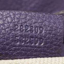 مملوكة مسبقًا Gucci Purple Leather Soho Tassel Tote