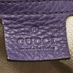 مملوكة مسبقًا Gucci Purple Leather Soho Tassel Tote