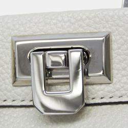 Gucci White Zumi Leather Shoulder Bag 