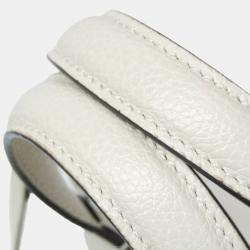 Gucci White Zumi Leather Shoulder Bag 