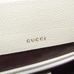 Gucci White Zumi Leather Shoulder Bag 