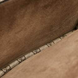 Gucci Beige GG Supreme Canvas and Suede Medium Crystal/Sequins Embellished Dionysus Shoulder Bag