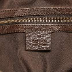 Gucci Beige/Brown GG Canvas and Leather G Interlocking Bowler Bag