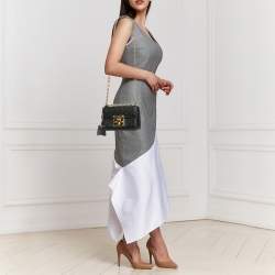Gucci Black Guccissima Leather Small Padlock Shoulder Bag