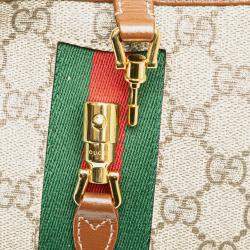 Gucci Brown Canvas Mini GG Supreme Jackie 1961 Crossbody Bag