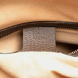 Gucci Brown Canvas Medium GG Supreme Ophidia Web Satchel Bag