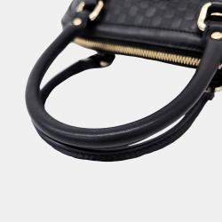 Pre Owned Gucci Black Leather Micro Cimaline Mini Dome bag
