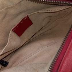 Gucci Red Leather GG Marmont Mini Crossbody Bag