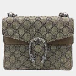 Pre Owned Gucci Beige Canvas Dionysus Crossbody Bag