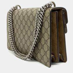 Pre Owned Gucci Beige Fabric Dionysus Chain Shoulder Bag