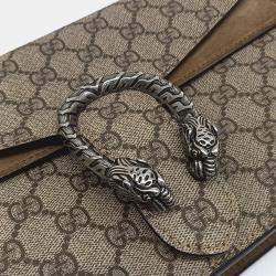 Pre Owned Gucci Beige Fabric Dionysus Chain Shoulder Bag