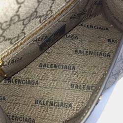 Pre Owned Gucci Beige PVC X Hourglass Top Handle Bag S