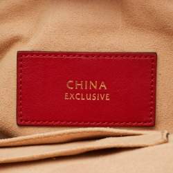 Pre Owned Gucci Red/Beige GG Supreme Canvas Small Embroidered Limited Edition Backpack
