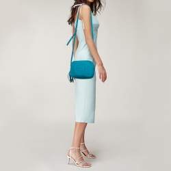 Gucci Blue Nubuck Leather Small Soho Disco Crossbody Bag