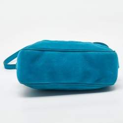 Gucci Blue Nubuck Leather Small Soho Disco Crossbody Bag
