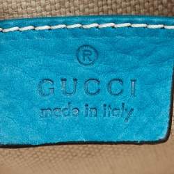 Gucci Blue Nubuck Leather Small Soho Disco Crossbody Bag