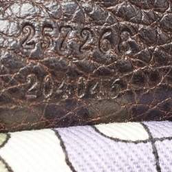 Gucci Dark Brown GG Nylon and Leather Colbert Hobo