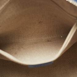 Pre Owned Gucci Blue Microguccissima Leather Medium Nice Dome Satchel