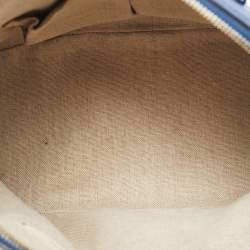 Pre Owned Gucci Blue Microguccissima Leather Medium Nice Dome Satchel
