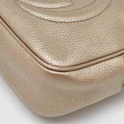 Pre Owned Gucci Metallic Leather Small Soho Disco Crossbody Bag