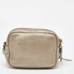 Pre Owned Gucci Metallic Leather Small Soho Disco Crossbody Bag