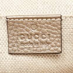 Pre Owned Gucci Metallic Leather Small Soho Disco Crossbody Bag