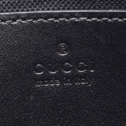 Pre Owned Gucci Black Matelasse Leather Mini GG Marmont Shoulder Bag