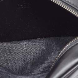 Pre Owned Gucci Black Matelasse Leather Mini GG Marmont Shoulder Bag