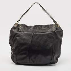 Gucci Black Leather Irina Babouska Hobo