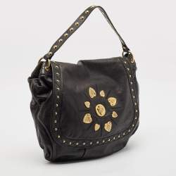 Gucci Black Leather Irina Babouska Hobo