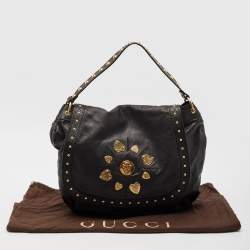 Gucci Black Leather Irina Babouska Hobo