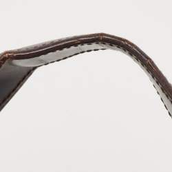 Pre Owned Gucci Dark Brown/Beige GG Canvas and Leather Jackie Hobo