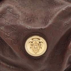 Gucci Dark Brown Guccissima Leather Hysteria Shoulder Bag
