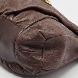 Gucci Dark Brown Guccissima Leather Hysteria Shoulder Bag