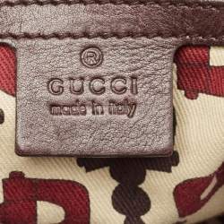 Gucci Dark Brown Guccissima Leather Hysteria Shoulder Bag