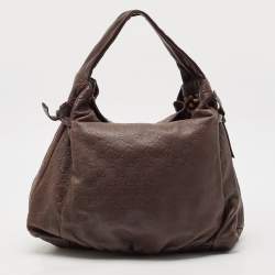 Gucci Dark Brown Guccissima Leather Hysteria Shoulder Bag
