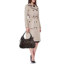 Gucci Dark Brown Guccissima Leather Hysteria Shoulder Bag