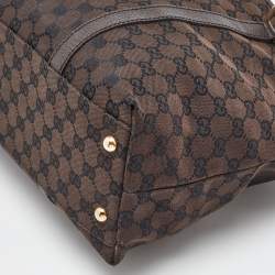 Gucci Brown GG Canvas and Leather Tote
