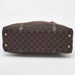 Gucci Brown GG Canvas and Leather Tote