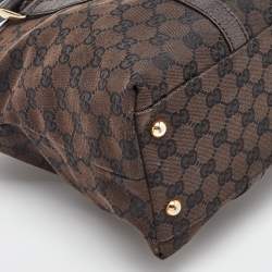 Gucci Brown GG Canvas and Leather Tote