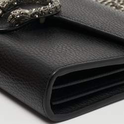 Gucci Black Leather Dionysus Wallet On Chain