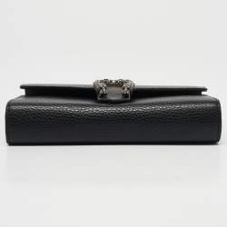 Gucci Black Leather Dionysus Wallet On Chain