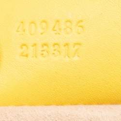 Gucci Yellow/Beige GG Supreme Canvas and Python Medium Padlock Shoulder Bag