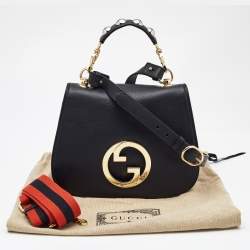 Gucci Black Leather Small Blondie Top Handle Bag